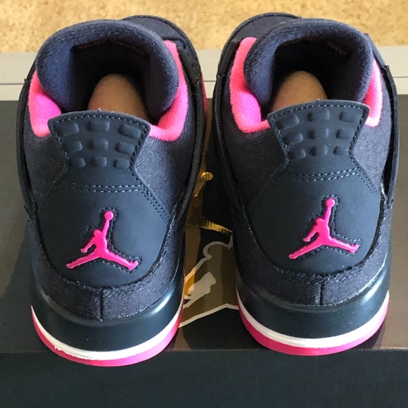 DS Nike Air Jordan 4 IV Retro Denim PINK size 5.5y - Picture 6 of 7